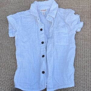 Cat & Jack Kids White Button-Down Shirt